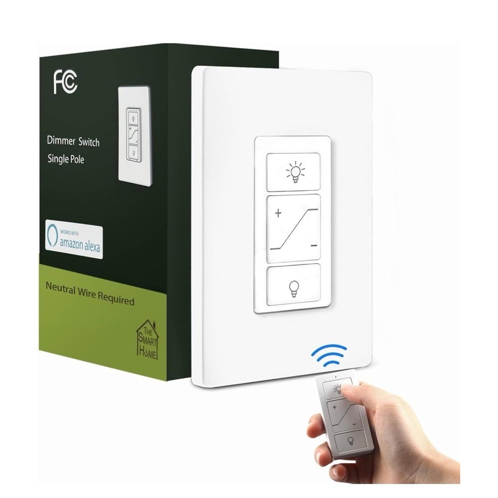 Hummptom Smart Dimmer Switch with Remote – Alexa Compatible (2.4G & 5G)